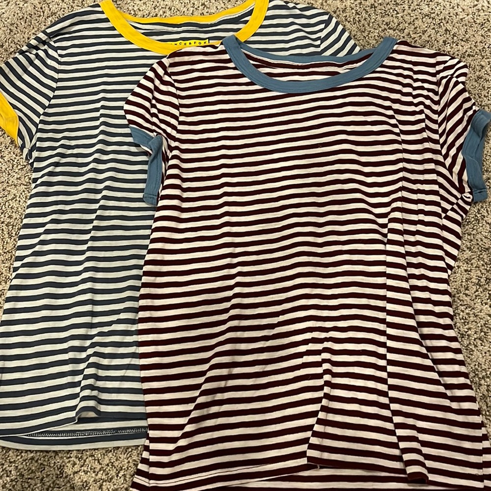 Prince and Fox from Aeropostale striped t-shirts